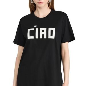 NWT Clare V. Ciao Classic Tee, Black, Size XS